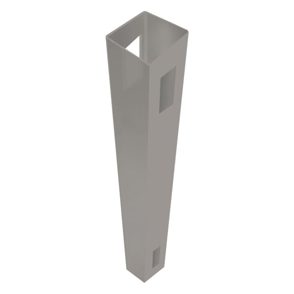 Fortress Building Products 5-in W x 5-in L Gloss Black Decorative Metal Fence Post Cap and Collar- Fits Common Post Measurement: 5-in x 5-in