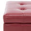 Repose-pieds carré avec rangement en similicuir de 18,3 po Graysie-9732038