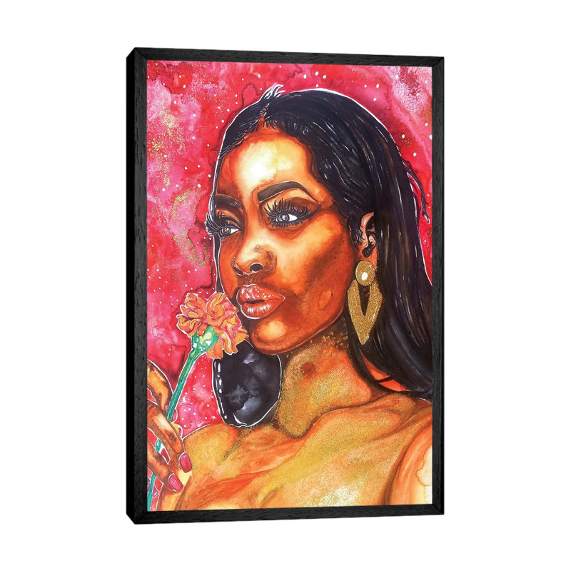 Desire 1 Piece Painting on Canvas, 66.04cm H x 45.72cm W x 3.81cm D, Black Framed