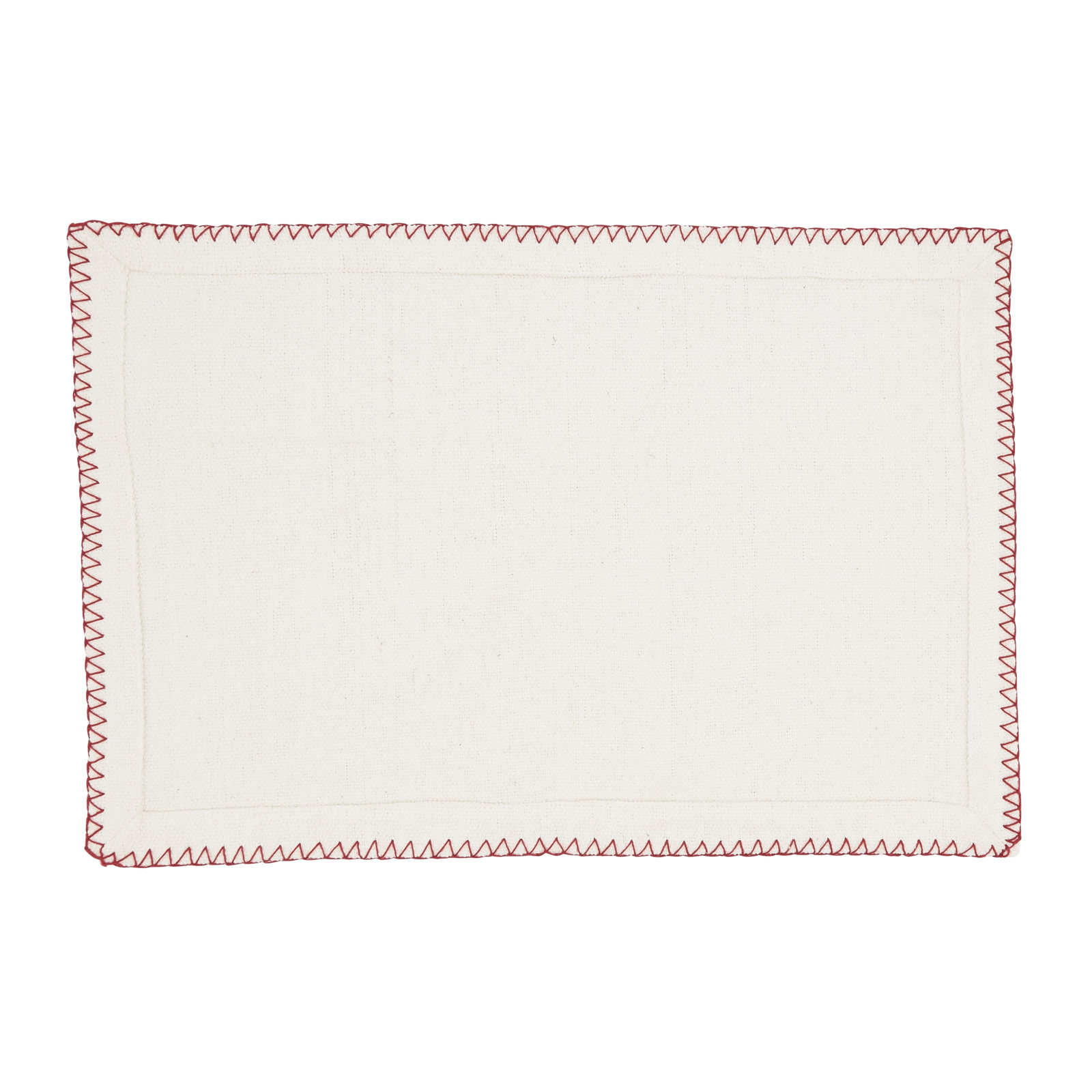 Ivara Placemat, White/Red