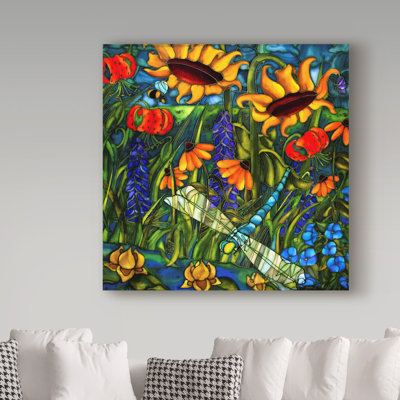 Étang de jardin-impression sur toile tendue Gulabsha