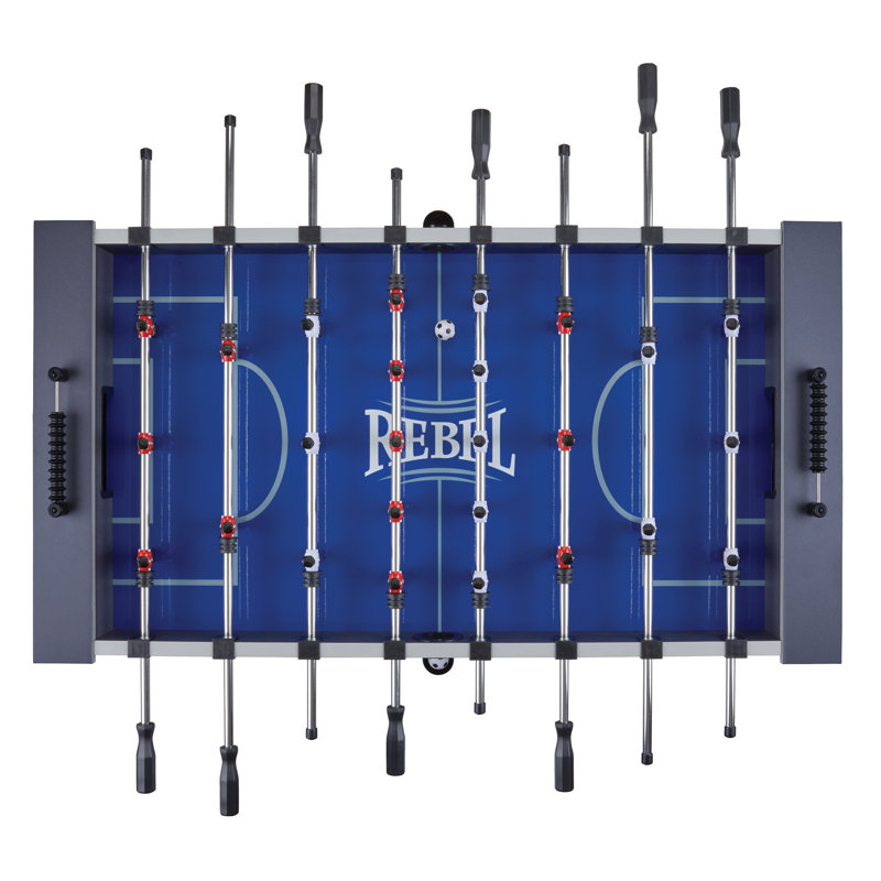 Rebel 54" Gray and Black Foosball Table with Quick Snap Rods