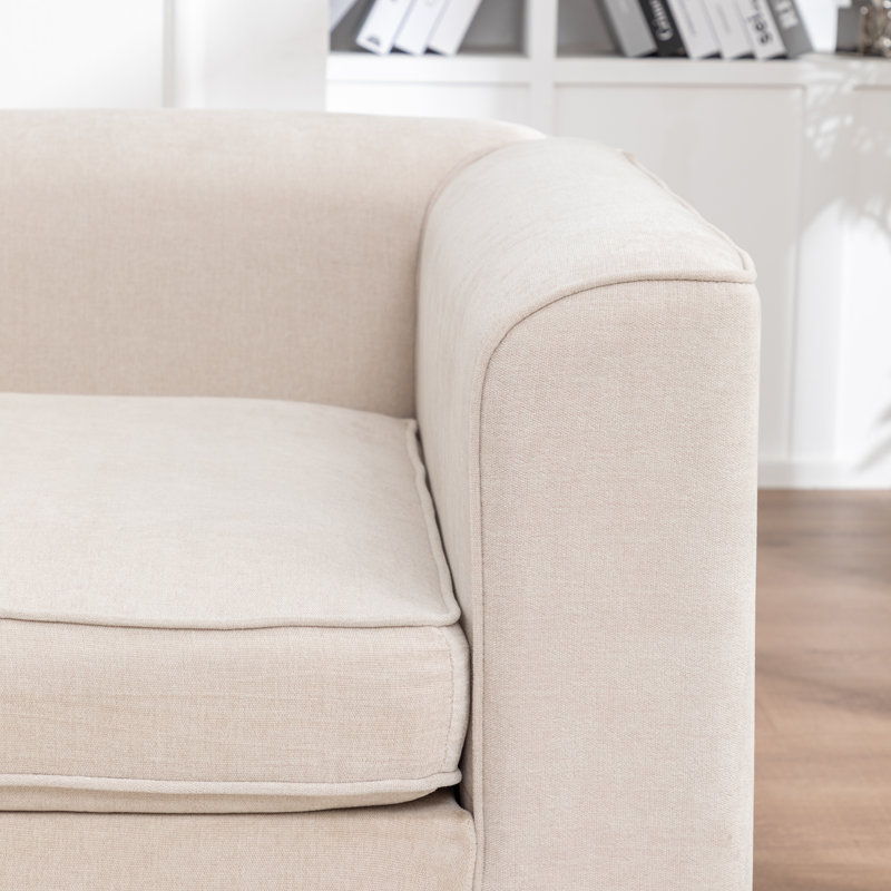 Bennett Upholstered Corner Chair For Modular Sofa, Beige
