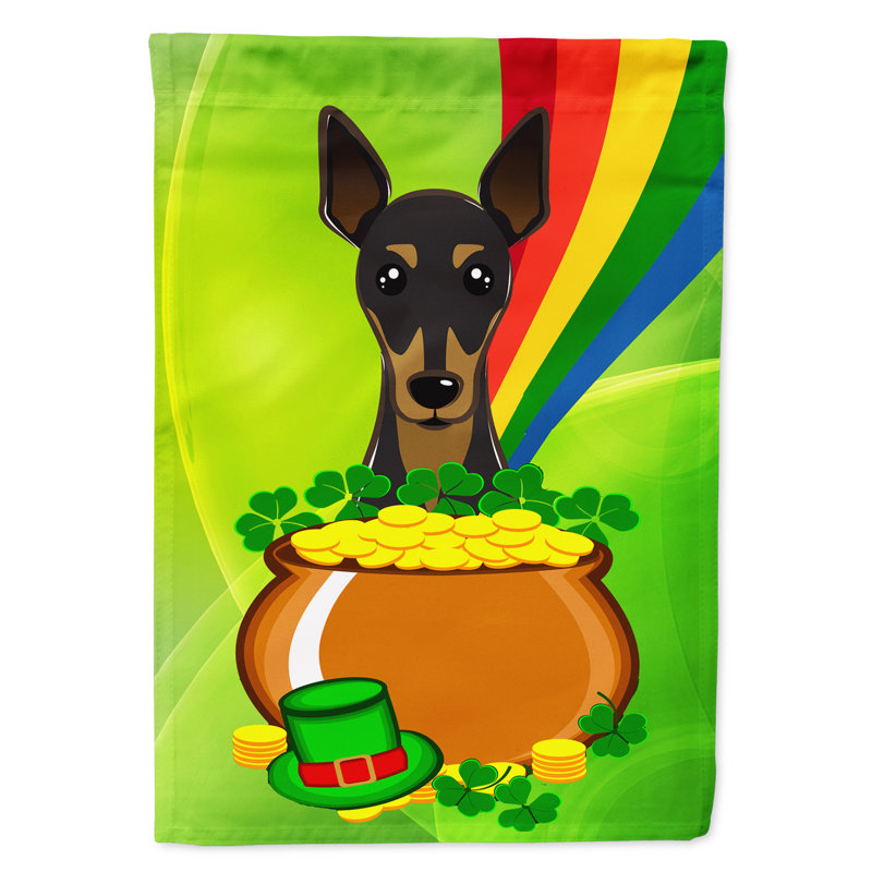 Drapeau de jardin Arella St. Patrick's, Pinscher nain
