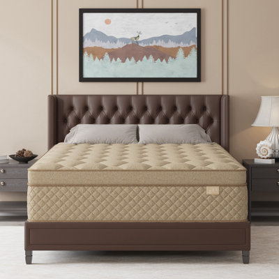 Matelas hybride mi-ferme 9 po 10 po 12 po / 14 po avec lit en mousse viscoélastique gélifiée dans une boîte