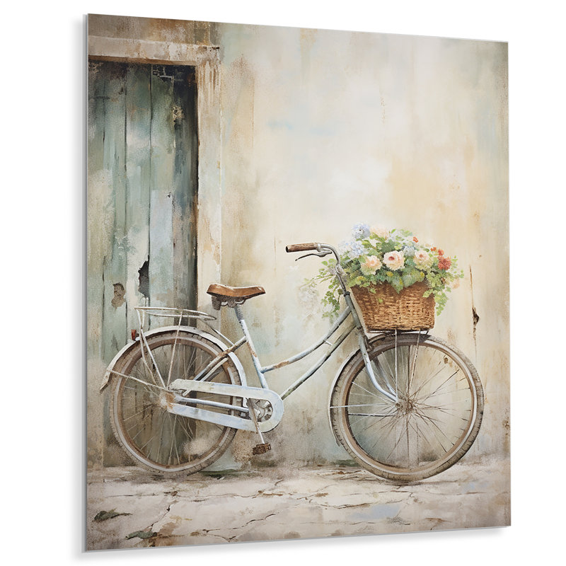 Art mural en métal bicyclette, décor rétro de bicyclette - Balades paisibles à bicyclette II, H 20 po x l 12 po x P 1 po