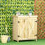 Armoire de rangement extérieure galvanisée pour outils de jardin avec deux tablettes internes pour l'équipement de jardin et les fournitures de piscine