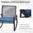 2-Person Outdoor Patio Bistro Metal Rocking Conversation Set With Table-681509129