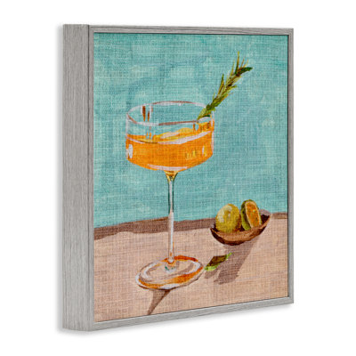 «Bright Cocktail Glass», art de la giclée encadrée par Melissa Wang