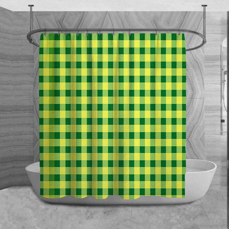 Rideau de douche Arabellah Gingham, L 73 po x l 70 po