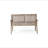 Outdoor Wicker And Acacia Wood Loveseat