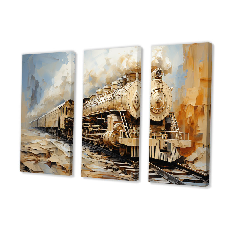 Ensemble de salon rétro blanc train Dream - train, H 32 po x l 48 po x P 1 po