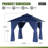 Jolydale 8x8 Ft Outdoor Gazebo With Double Roof, Patio Canopy With Mosquito Netting And Curtains, Suitable For Patios, Lawn And Backyard-111806392