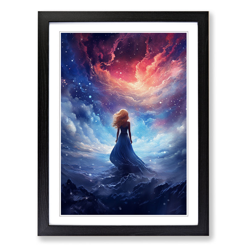 Galaxy Romanticism No.2 - Framed Print, 34cm H x 25cm W, Black Framed