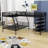 Alleffra Twin over Full & Twin Metal Triple Bunk Bed with Shelves