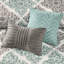 Très grand / très courtepointe très grand. 6 pièces, microfibre avec imprimé de petites feuilles, tissu doux brossé, 2 taies décoratives, 3 pièces de literie - très grand. Microfibre imprimée, décorative-120944766-120944769