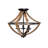 Nissen 3-Light 16.5" Antique Black Metal Semi Flush Mount