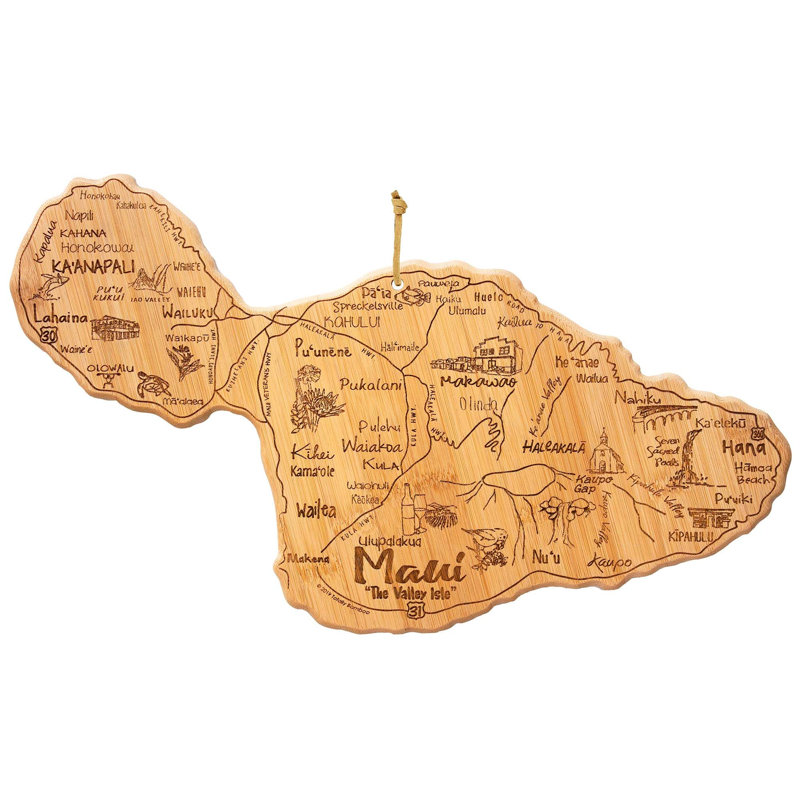 Totally Bamboo State Destination Series Bamboo Maui Island Cutting Board