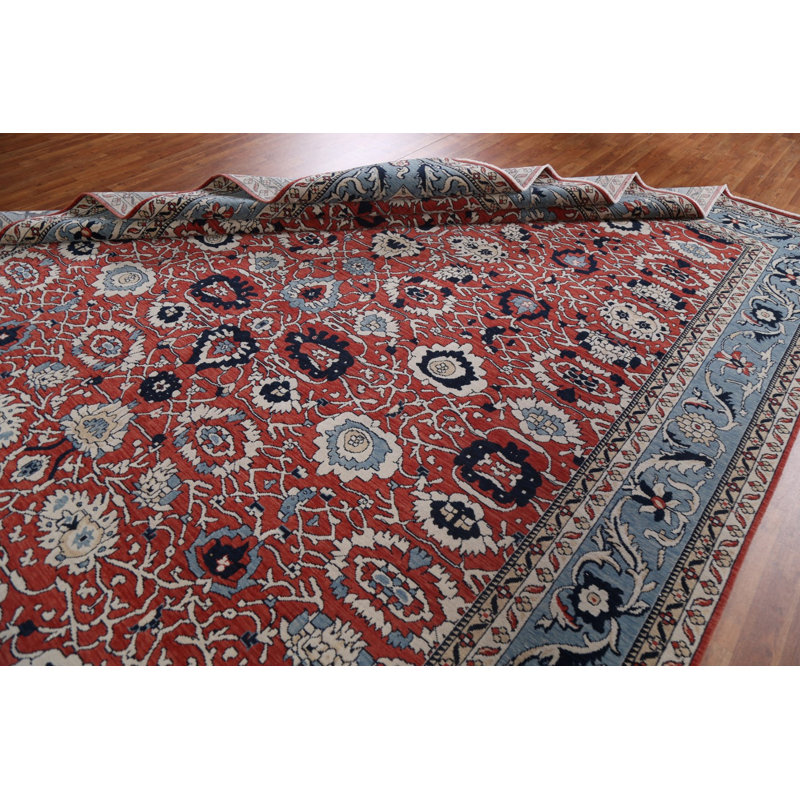 Tapis oriental floral Sultanabad Ziegler noué à la main 10 x 13