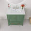 Meuble-lavabo vert 30 po avec lavabo simple