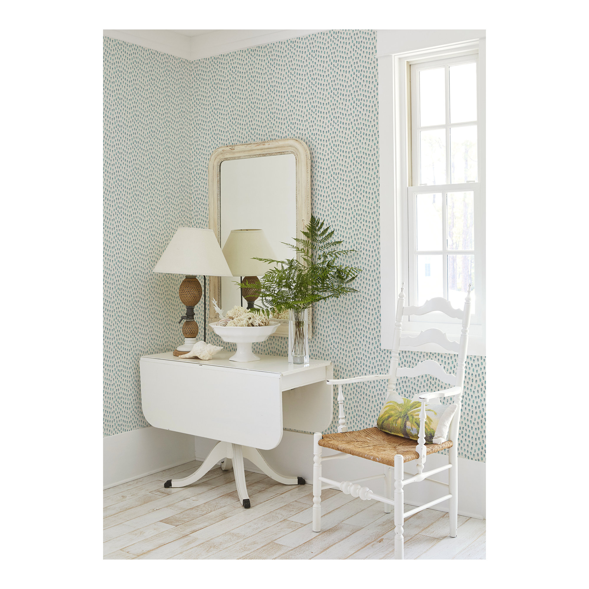 Cherbourg Modern Dots Wallpaper, Aqua