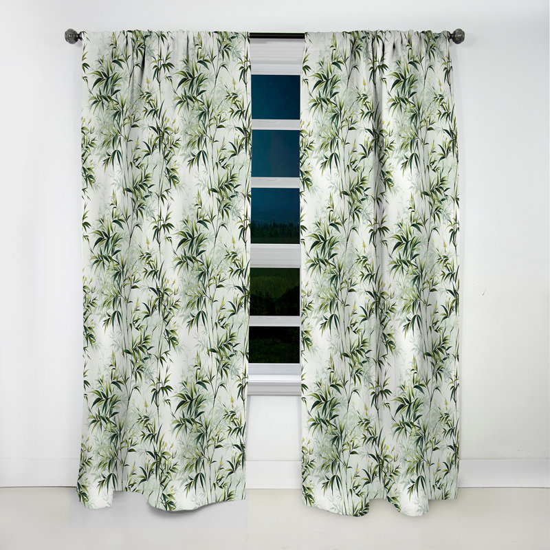 Bambou - motif tropical zen, L 52 po x L 90 po