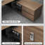 Bureau de direction 94,49 "moderne et minimaliste haut de gamme avec armoires latérales et verrouillage par mot de passe-1215438307