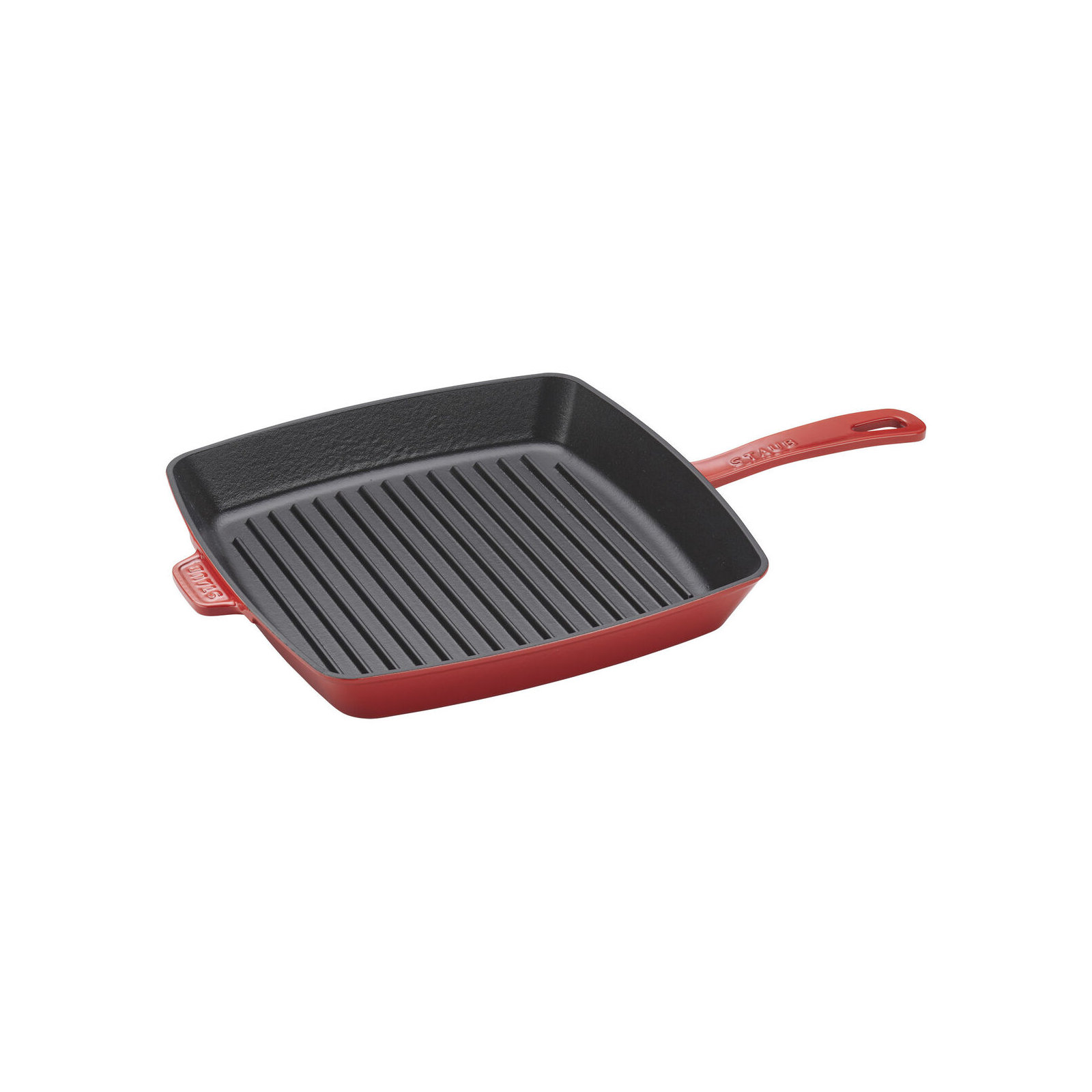 Staub Cast Iron Square Grill Pan, Cherry