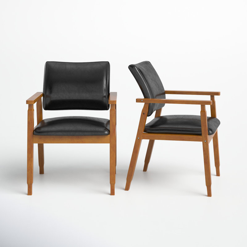 Artell 18.5'' H Upholstered Dining Chair, Black PU