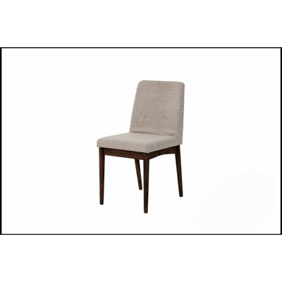 Modern 7Pc Dining Set With Ash Walnut Finish, Comfortable Foam Cushion And Fabric Upholstered Side Chairs