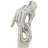 Polystone Hands Decorative Silver Sculpture