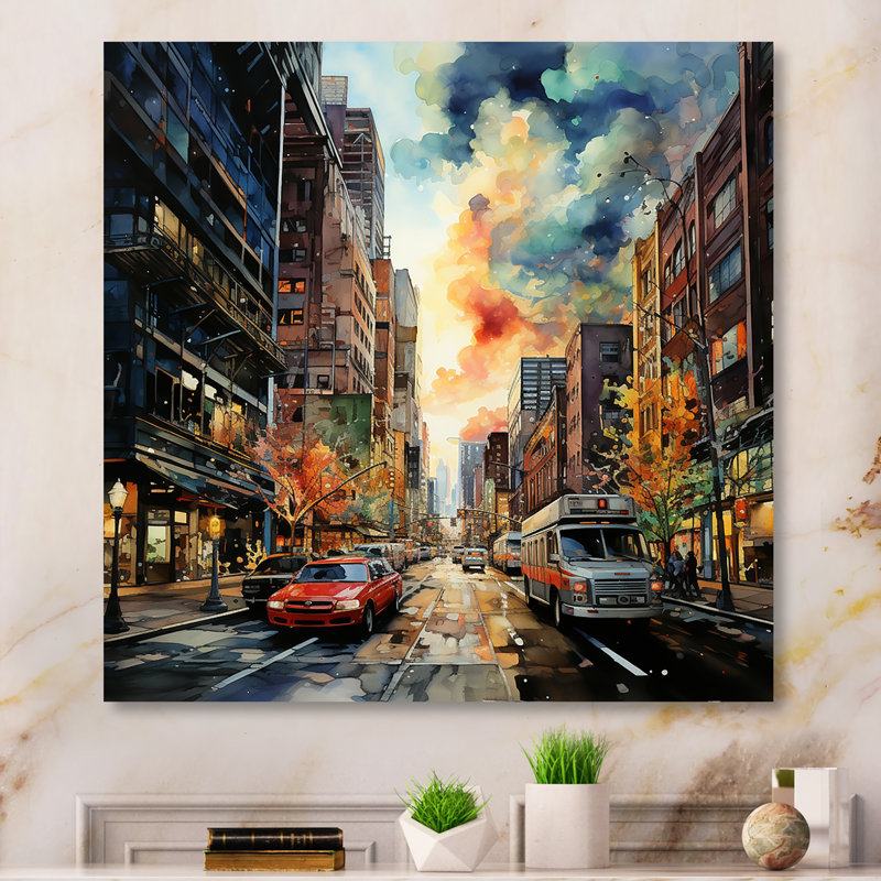 The Last City Of The Future II - Science Fiction Metal Wall Art, 16" H x 16" W