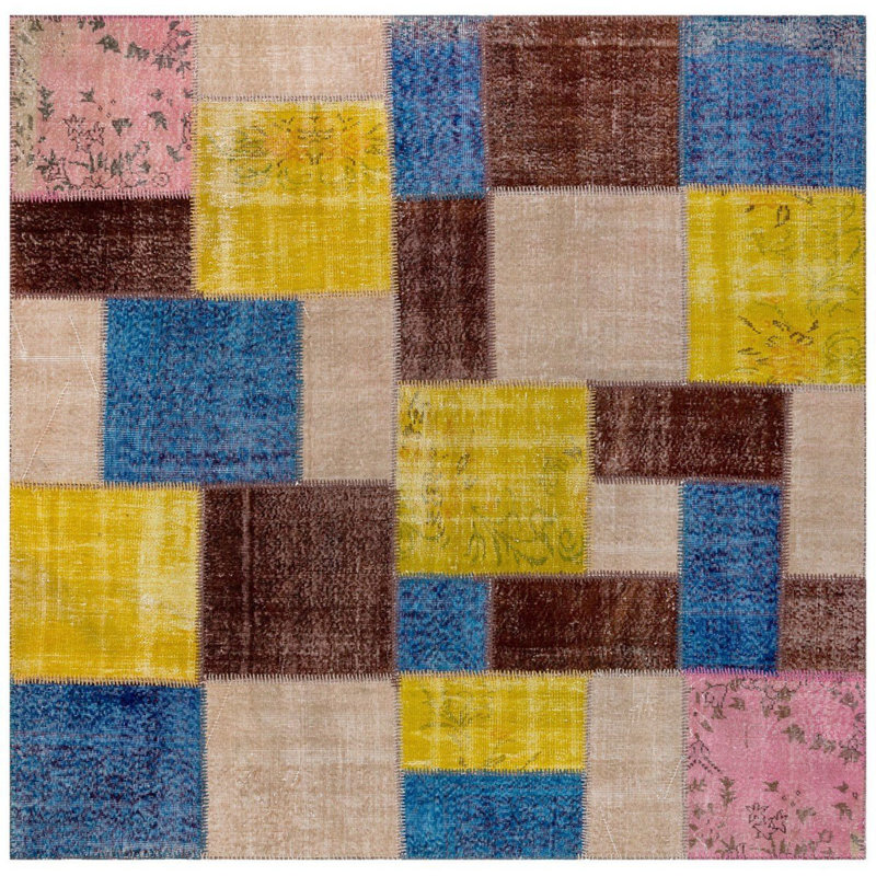 Tapis jaune brun moderne Modern