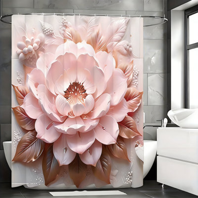 Shower Curtain with Hooks Included