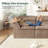 112" Cloud Modular Sectional Sofa, L-Shaped Corduroy Couches with Deep Seating, Camel-1364310751
