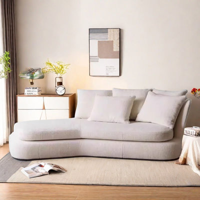 Comfy chaise longue with soft fabric