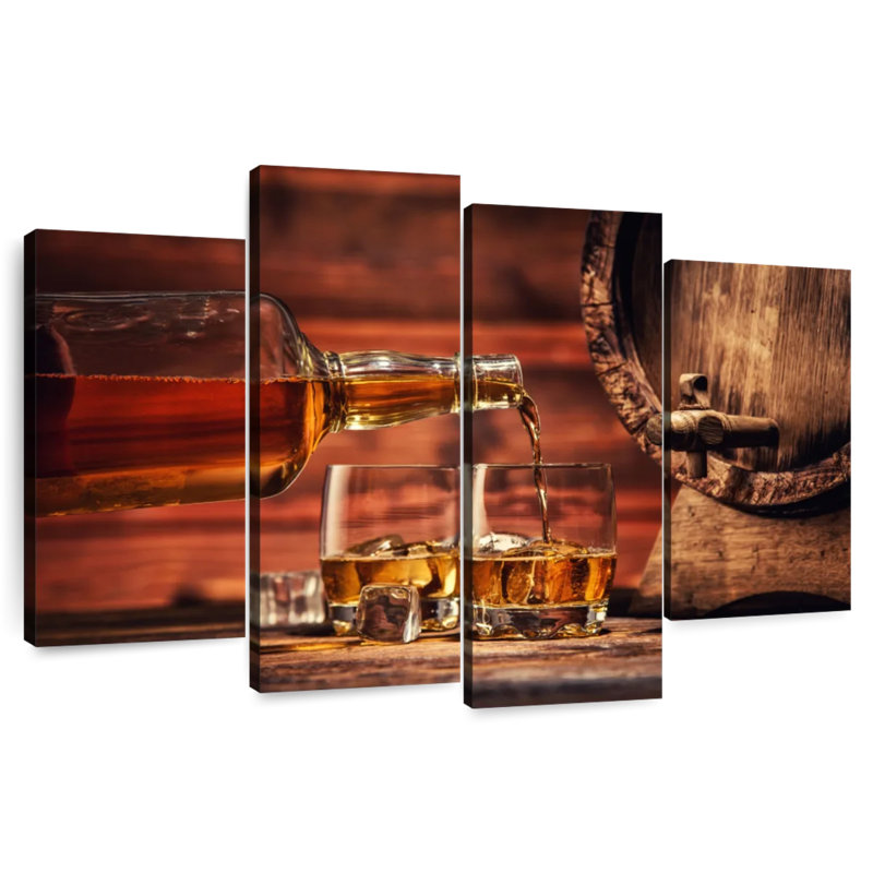Yarlin whisky sur une table en bois, H 48 po x l 75 po