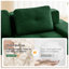 Canapé modulaire à assise profonde en velours côtelé modulaire à 4 places l 150,4 po x P 69,7 po x H 27,1 po Evergreen