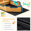 Harriet Bee Haleemah 78cm x 101cm Solid Wood Sandbox with Cover