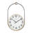 Thivya Wooden Suspended Hanging Brown Decorative Wall Clock with Brown Wood Accents