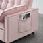 Velvet Upholstered Convertible Sleeper Sofa-1980690951