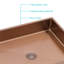 Lavabo de salle de bain en or rose 19 po x 15 po - Se nettoie avec une surface en acier inoxydable bien rangée