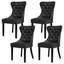 Chaises de salle à manger en similicuir à oreilles avec dossier capitonné (ensemble de 4)-116529682-112741150
