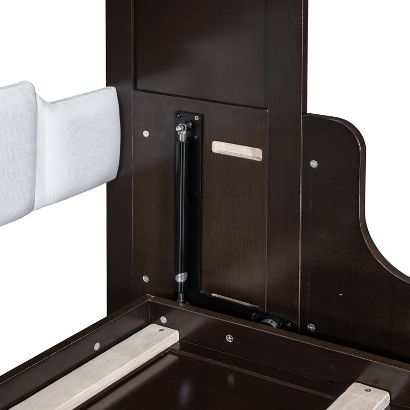 Grand lit escamotable mural - pliable pour économiser de l'espace dans la chambre d'amis et bureau à domicile pliable et élégant