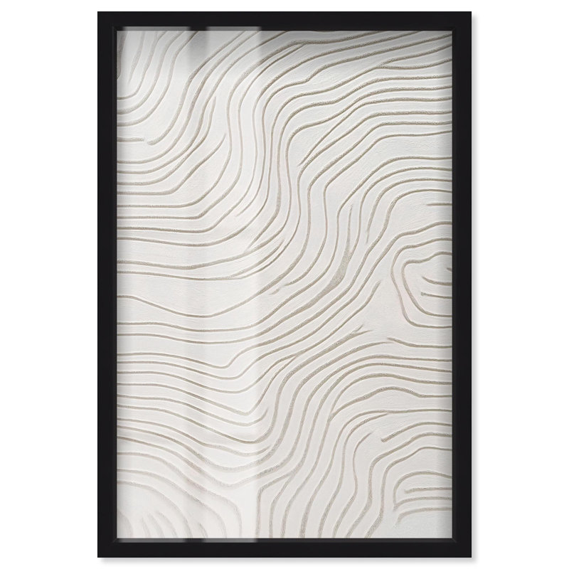 Décoration murale moderne Contour Lines Shadowbox Print par Art Remedy, cadre noir, 21 x 31, H 31 po x l 21 po