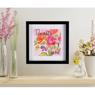 Framed Wall Art Daughter 10X10