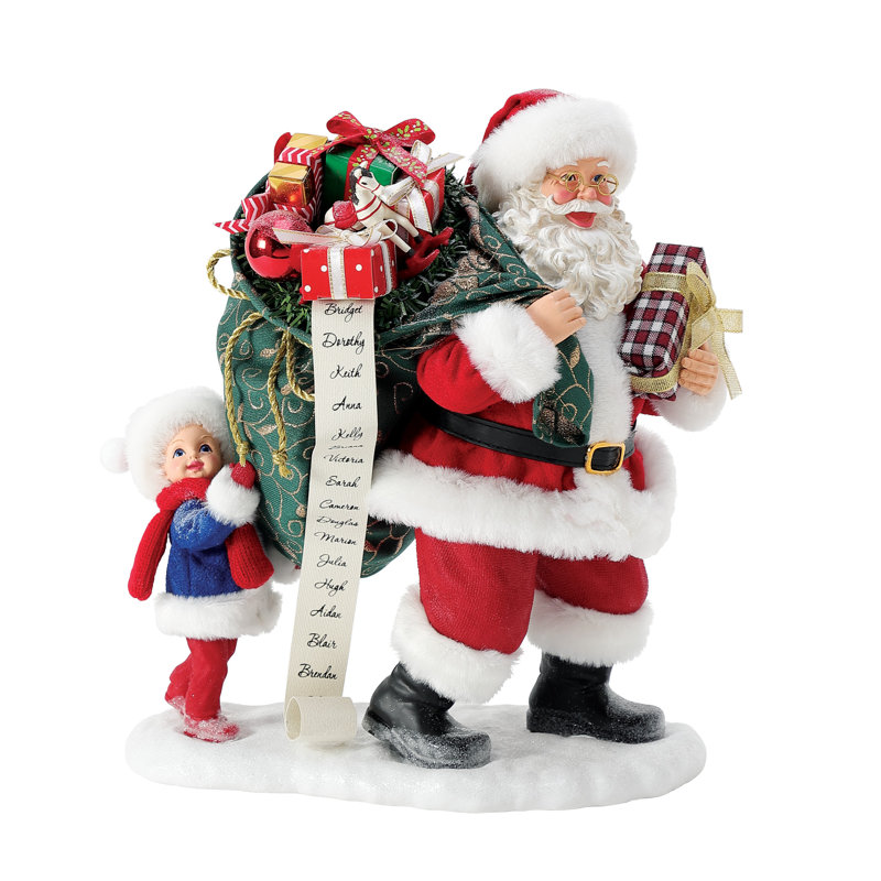 Figurine Père Noël possible qui partage la charge