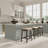 24" Counter Stool, Weathered Gray Finish, French Gray Leather Seat-821744344-821744295