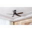 Ventilateur de plafond intelligent blanc de 52 po avec ensemble d'éclairage à DEL intégré, compatible avec l'application Tuya et les appareils intelligents-129079228