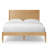 Besan Solid Wood Bed Frame with Headboard-121839101-121839103